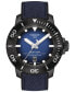 ფოტო #1 პროდუქტის Men's Seastar 2000 Professional Powermatic 80 Automatic Two-Tone Rubber Strap Watch 46mm