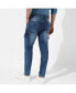 ფოტო #2 პროდუქტის Men's Medium-Wash Cargo Denim Jeans