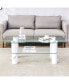 Фото #3 товара Double layered glass coffee table with white decorative columns and CT-X02 functionality