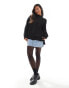 Threadbare Petite Brick high neck oversized jumper in black