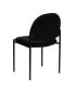 Фото #2 товара Comfort Black Fabric Stackable Steel Side Reception Chair