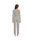 ფოტო #3 პროდუქტის Women's Cooling 2 Piece Pajama Set - Long Sleeve Crossover Top and Pants