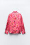 Satin floral print shirt