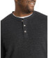 Men's Waffle Henley Long Sleeve Tee