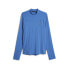 Фото #1 товара Puma Seasons Mock Neck Long Sleeve Athletic T-Shirt Mens Blue Casual Tops 524139