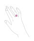 ფოტო #3 პროდუქტის Art Deco Style .925 Sterling Silver 8CTW Pink AAA CZ Rectangle Emerald Cut Cocktail Statement Engagement Ring Cubic Zirconia Baguette Side Stones