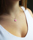 Фото #5 товара Auburn Jewelry mini Initial Pendant Necklace in Sterling Silver and Hot Pink Enamel, 16" + 2" Extender