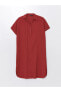 Фото #5 товара LCW Gömlek Yaka Düz Kısa Kollu Oversize Kadın Elbise