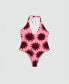 Women's Printed V-Neck Swimsuit