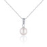 Elegant necklace with Akoya sea pearl and crystals JL0658 (chain, pendant)