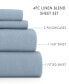 Фото #7 товара Linen Rayon From Bamboo Blend Deep Pocket 300 Thread Count 4 Piece Sheet Set, King