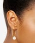 ფოტო #3 პროდუქტის Cultured Freshwater Pearl (10mm) Textured Medium Hoop Earrings in 14k Gold-Plated Sterling Silver, 1.5"