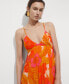 Women's Draped Detail Printed Dress