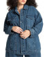 Фото #1 товара Plus Size Barkwood X Over d Embellished Denim Jacket - 18/20, Medium Wash