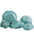 Фото #2 товара Fleur De Lys 20 Piece Dinnerware Set in Turquoise