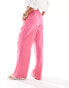 ASOS DESIGN tailored pull on trouser in pink