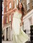 Фото #4 товара Miss Selfridge cami ruffle trim maxi dress in green gingham