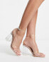 New Look clear blocked heeled sandals