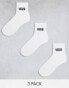 Фото #1 товара Vans classic half crew 3 pack socks in white