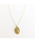 Oval Saint Medallion Coin Necklace Gold