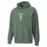 Puma Downtown Graphic Pullover Hoodie Mens Green Casual Athletic Outerwear 53567