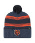 Фото #1 товара Men's Navy Chicago Bears Fadeout Cuffed Knit Hat with Pom