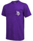Фото #3 товара Minnesota Vikings Tri-Blend Pocket T-shirt - Heathered Purple