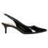 Фото #1 товара Nine West Nataly Low Heels Sling Back Pumps Womens Black Dress Casual NATALY3-00