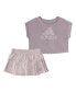 Фото #1 товара Костюм для малышей Adidas, Топ без рукавов для девочек и юбка с принтом, 2 шт.