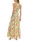 Фото #2 товара Juniors' Floral Print Sleeveless Tiered Maxi Dress