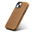 Фото #4 товара Чехол для iPhone 14 Plus из натуральной кожи ICARER - светло-коричневый