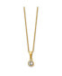 Chisel yellow IP-plated Crystal Pendant Cable Chain Necklace