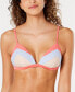 Фото #1 товара Hula Honey 260914 Women Colorblock Molded Cup Push-Up Bikini Top Swimwear Size M