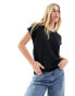 Фото #2 товара Vila scoop neck t-shirt in black