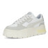 Фото #2 товара Puma Mayze Stack Luxe Lace Up Platform Womens Grey, White Sneakers Casual Shoes