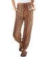 Фото #1 товара Women's Woven Boho Striped Tapered Leg Pants