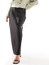 4th & Reckless Plus exclusive maxi satin skirt in black