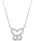 ფოტო #1 პროდუქტის Diamond Pendant Necklace (1/4 ct. t.w.) in Sterling Silver