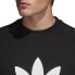 Фото #4 товара Мужской свитшот спортивный черный Adidas Originals Trefoil Crewneck Black