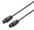 Фото #1 товара Manhattan Toslink Digital Optical AudioCable - 1m - Male/Male - Toslink S/PDIF - Gold plated contacts - Lifetime Warranty - Polybag - 1 m - TOSLINK - TOSLINK