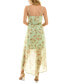 Juniors' Floral-Print High-Low Chiffon Dress