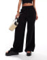 Accessorize wide leg beach trouser in black