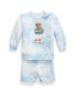 ფოტო #1 პროდუქტის Baby Boys Polo Bear Fleece Sweatshirt and Shorts Set