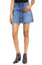 Blank Nyc Zip Front Raw Hem Denim Miniskirt In People Champ Blue size 27