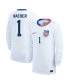 ფოტო #1 პროდუქტის Big Boy's and Girl's Alyssa Naeher White USWNT 2024 Home Replica Long Sleeve Jersey