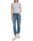 ფოტო #5 პროდუქტის Petite Ribbed Banded Crewneck Tank Top