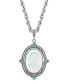 ფოტო #1 პროდუქტის Silver-Tone Crystal Accents Necklace