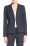 Фото #1 товара Halogen 157316 Women's Classic Glen Plaid Stretch Suit Jacket Navy Sz. 10