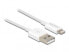 Delock USB data and power cable for iPhone™ - iPad™ - iPod™ white 15 cm - 0.15 m - USB A - Micro-USB B/Lightning/Apple 30-pin - USB 2.0 - White