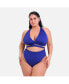 Plus Size Capri Wrap Around Bikini Top - Royal Blue